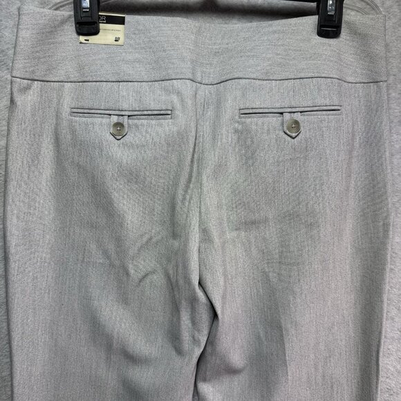 NWT $80 Express Pants Editor Trouser Flare Womens 8R Light Gray Dress Career - Picture 8 of 11